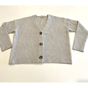 Madewell Women's Cameron Ribbed Cardigan Sweater Sz Medium Poly | Wool | Alpaca